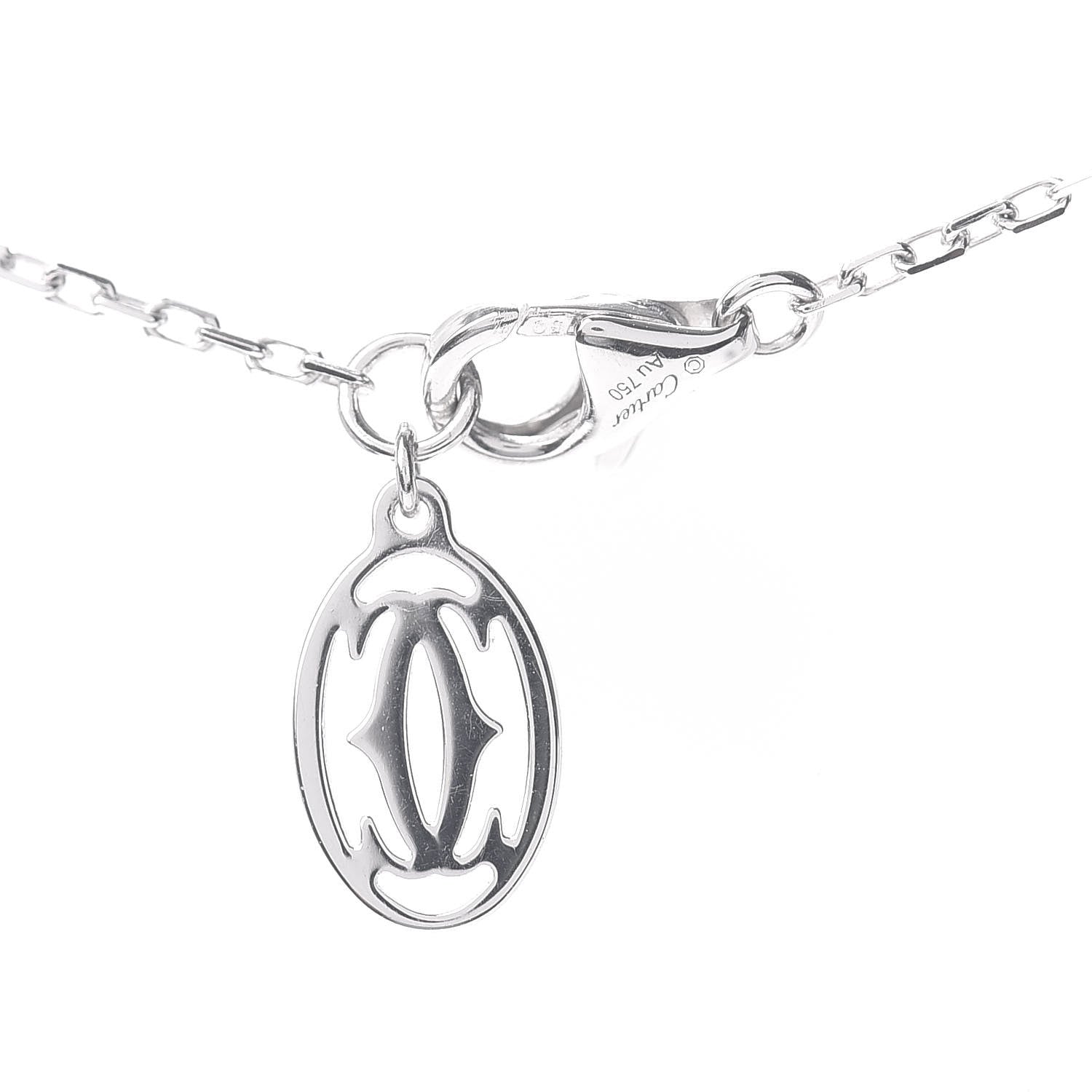 Cartier 18K White Gold Diamond SM D'Amour Pendant Necklace 4 of 4
