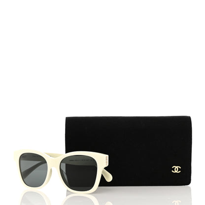 Chanel Acetate Pearl Square CC Sunglasses 5482 White 7 of 7
