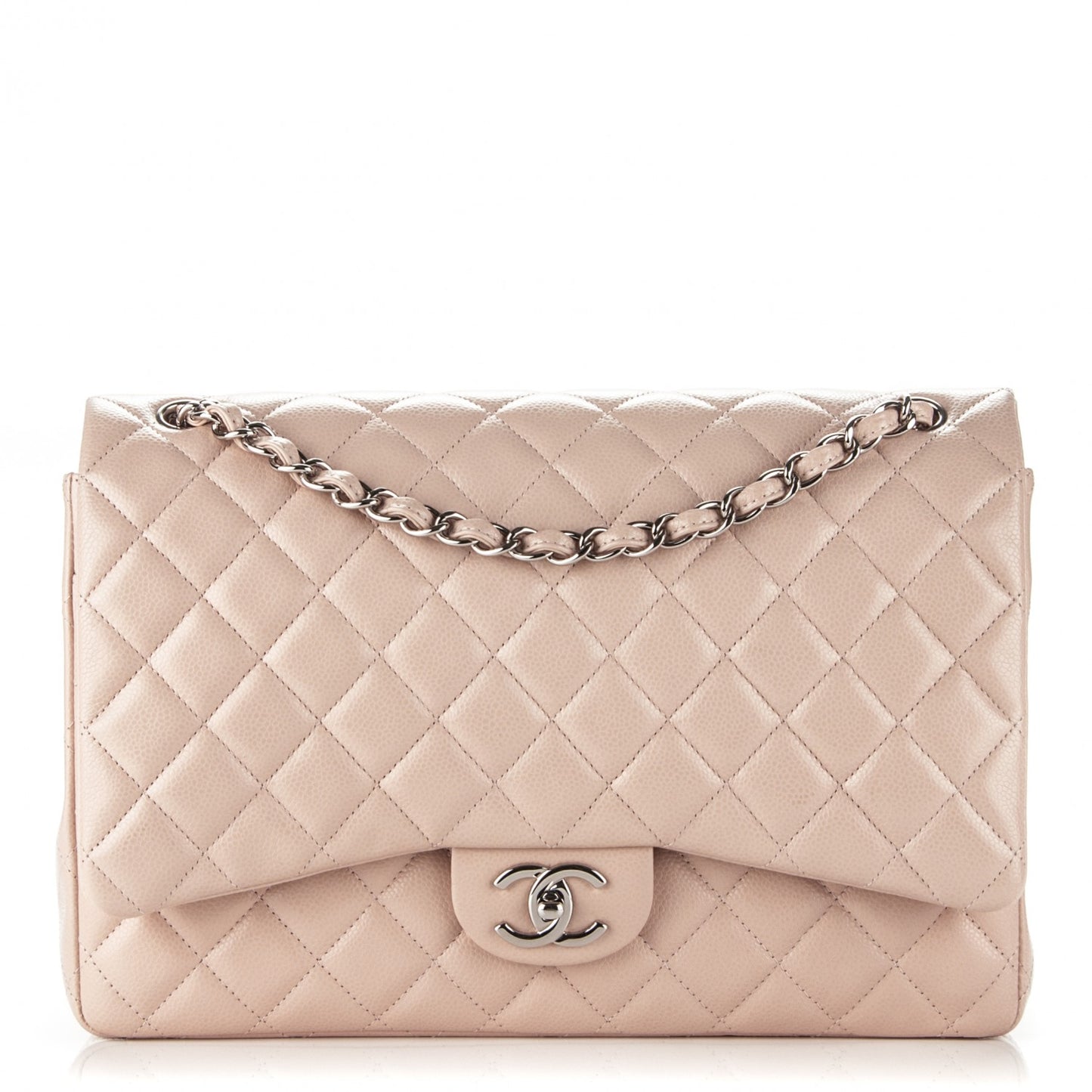 Caviar Maxi Double Flap Light Pink