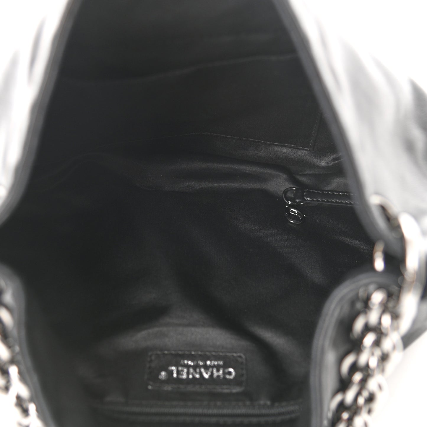 Lambskin Soft and Chain Small Hobo Black