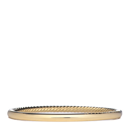 David Yurman 18K Yellow Gold 4.5mm Cable Hinged Bangle Bracelet 3 of 6