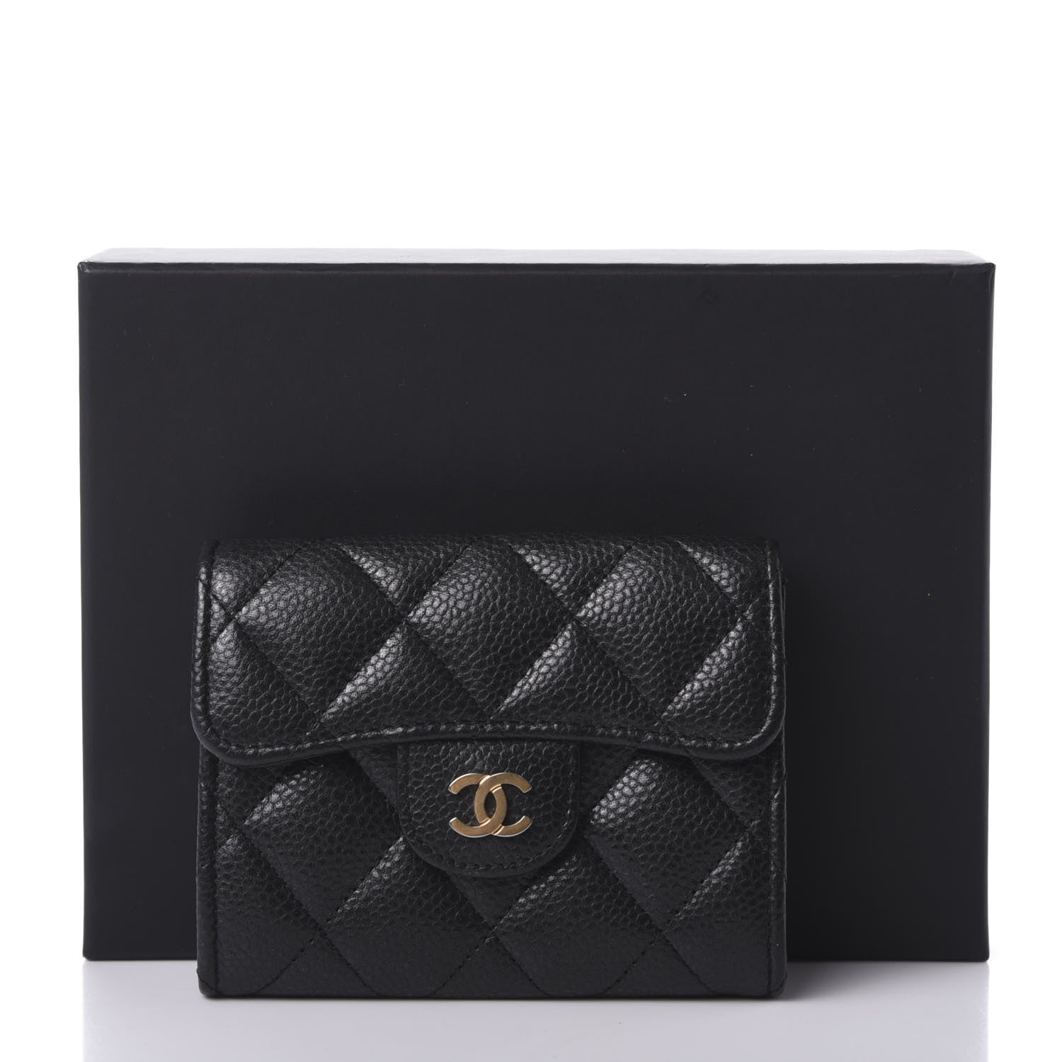 Chanel Caviar Quilted Flap Card Holder Wallet Black 11 of 11