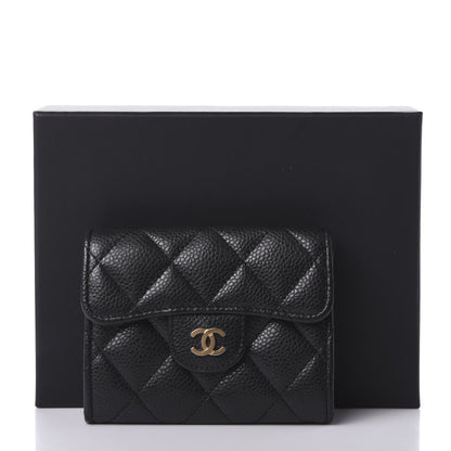 Chanel Caviar Quilted Flap Card Holder Wallet Black 11 of 11