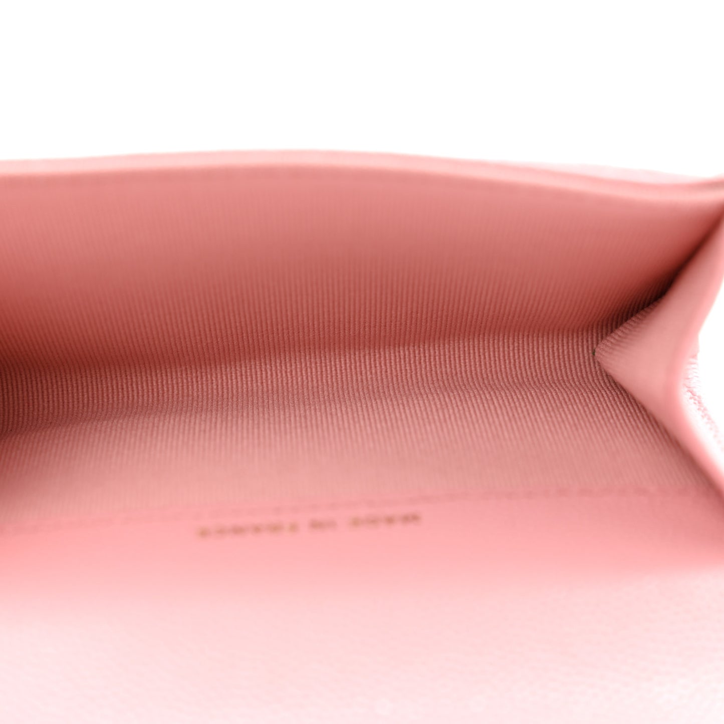 Caviar Quilted Flap Card Holder Wallet Light Pink