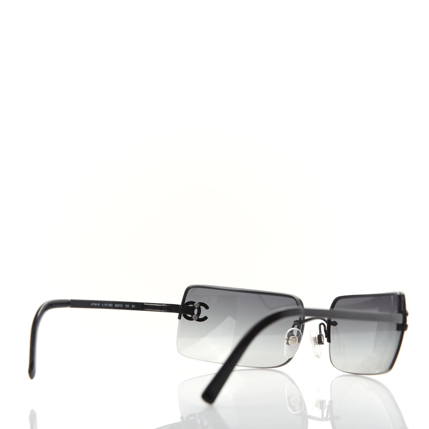 Crystal CC Logo Sunglasses 4104-B Black