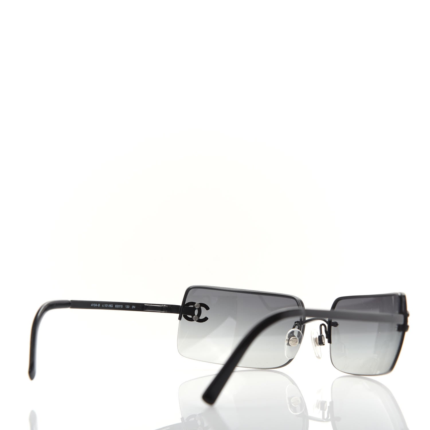 Chanel Crystal CC Logo Sunglasses 4104-B Black 4 of 7