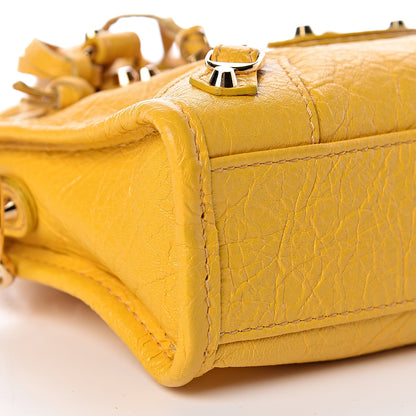 Balenciaga Agneau Classic Gold Hardware Nano City Jaune Epi 10 of 11