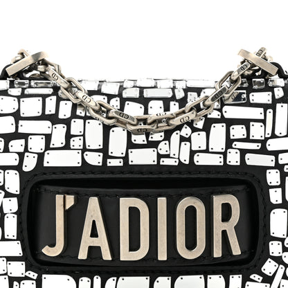 Christian Dior Smooth Calfskin Embroidered Mosaic of Mirrors Mini J'Adior Chain Flap Bag Black 7 of 11