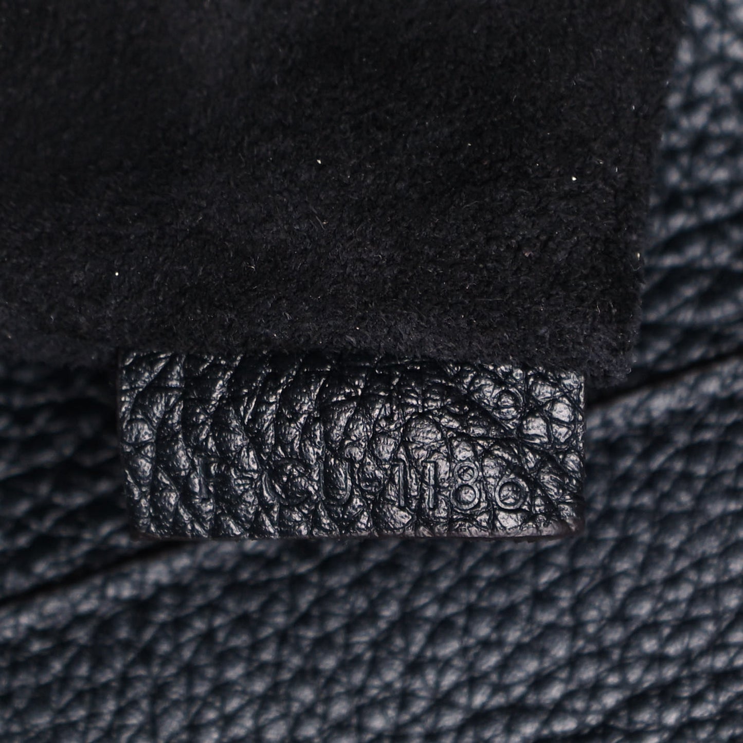 Drummed Calfskin Mini Luggage Black