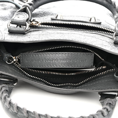 Balenciaga Agneau Classic Silver Hardware Mini City Gris Fossile 7 of 9