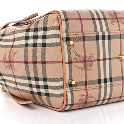 Burberry Haymarket Check Small Canterbury Tote Pale Coral Pink 10 of 13