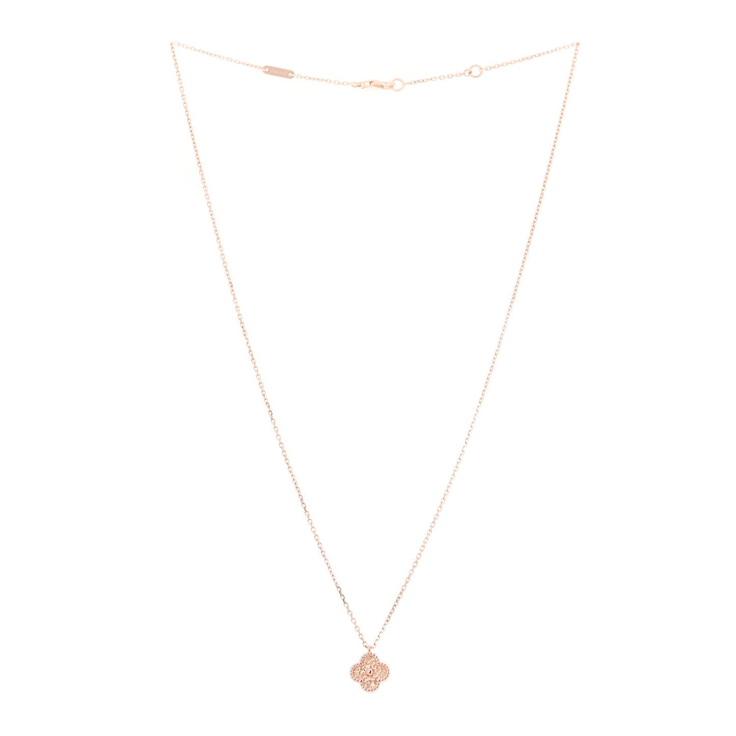 18K Rose Gold Sweet Alhambra Pendant Necklace