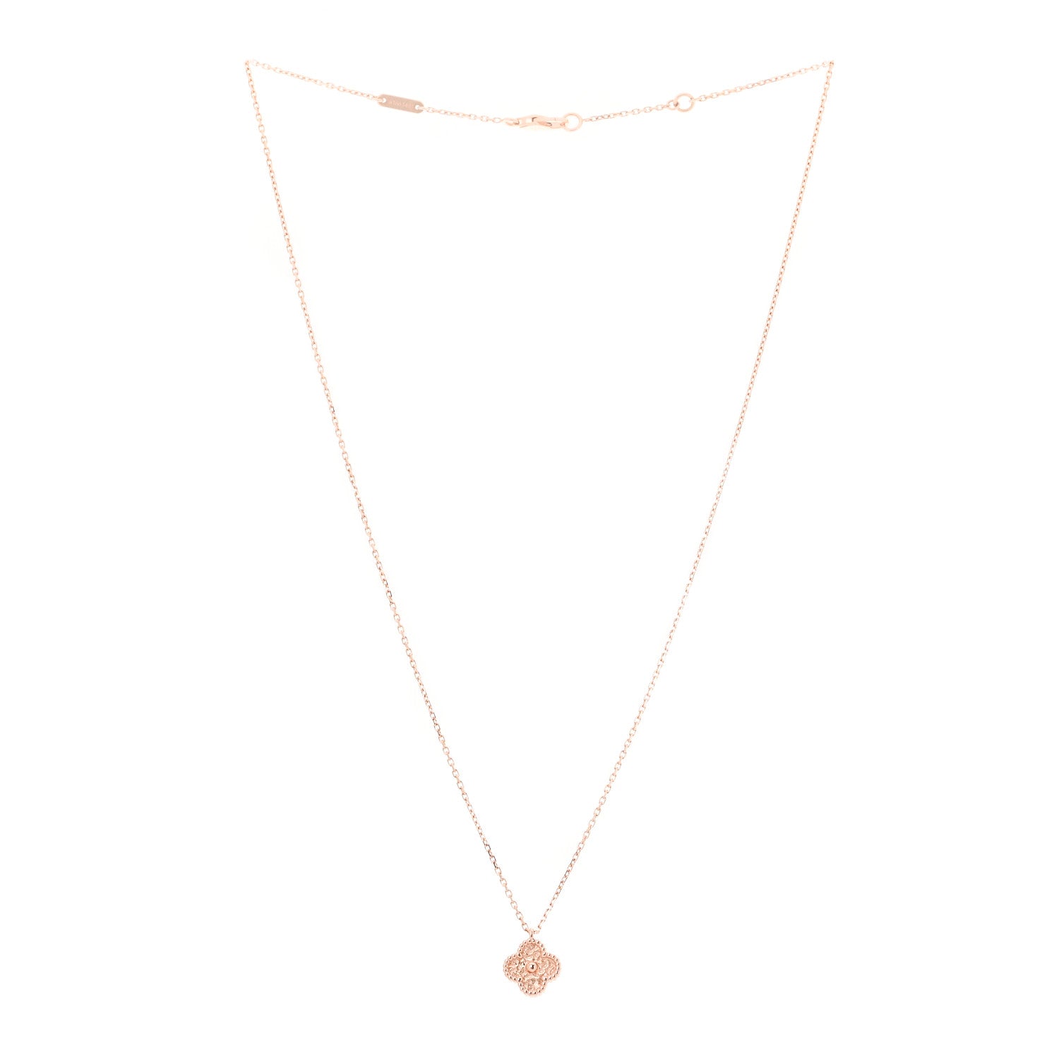 Van Cleef & Arpels 18K Rose Gold Sweet Alhambra Pendant Necklace 3 of 6