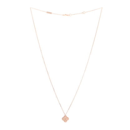 Van Cleef & Arpels 18K Rose Gold Sweet Alhambra Pendant Necklace 3 of 6
