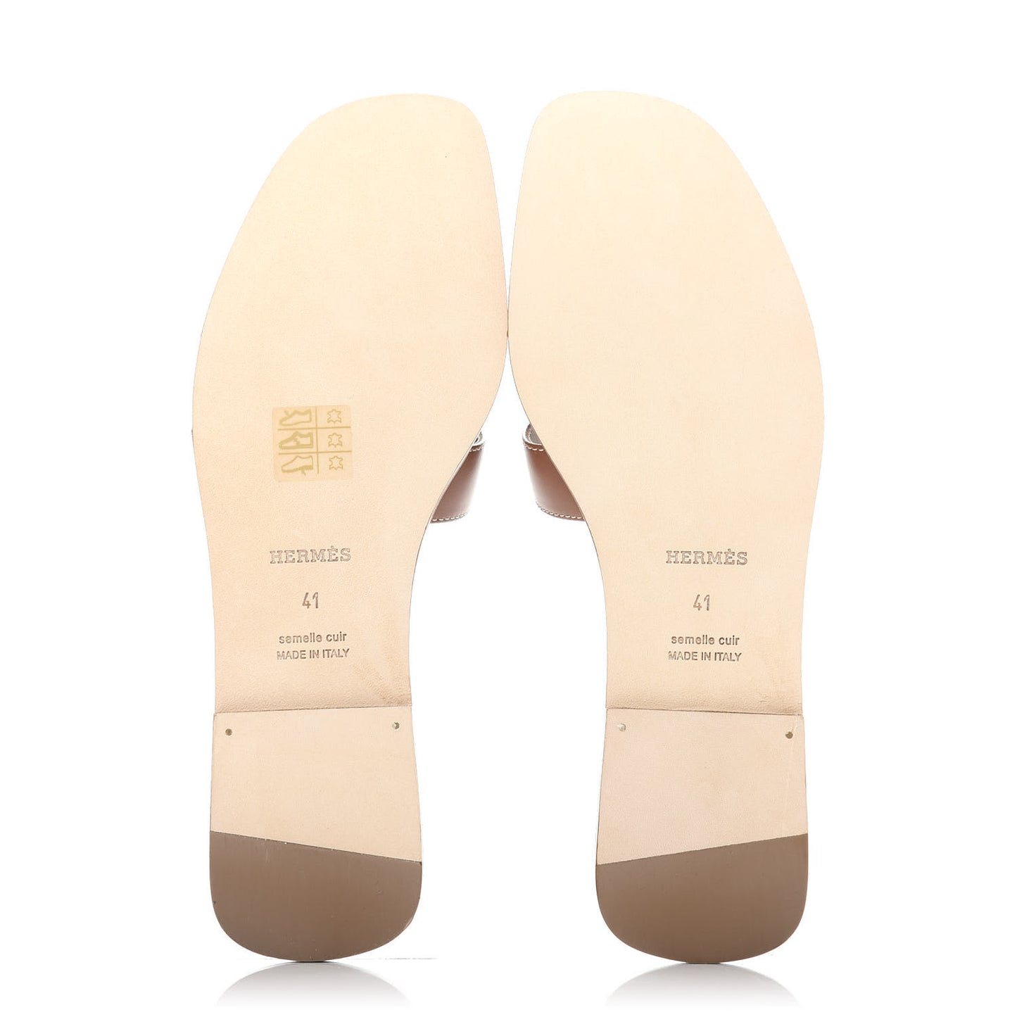 Box Calfskin Oran Sandals 41 Gold