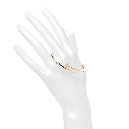 Cartier 18K Yellow Gold Diamond Small Juste Un Clou Bracelet 15 2 of 5