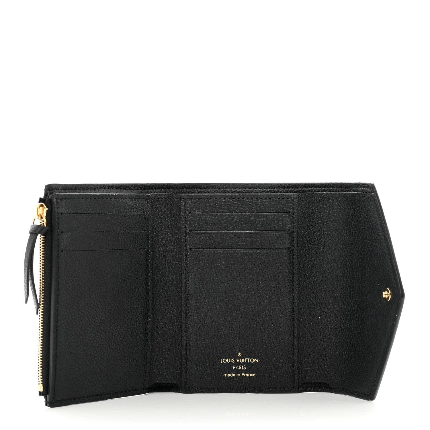 Louis Vuitton Empreinte Monogram Giant Victorine Wallet Black Beige 5 of 7