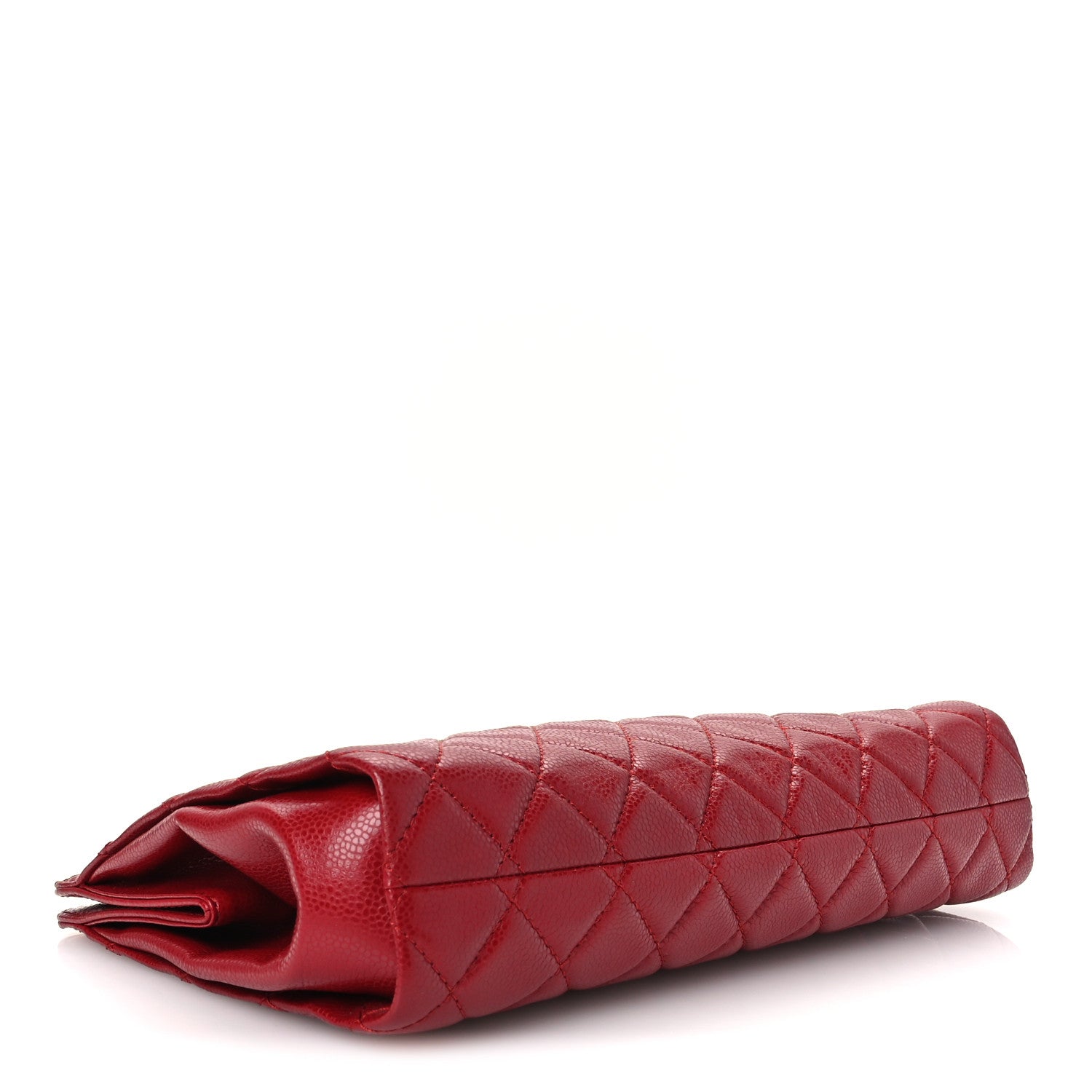 Chanel Caviar Quilted CC Clutch Red 4 of 11