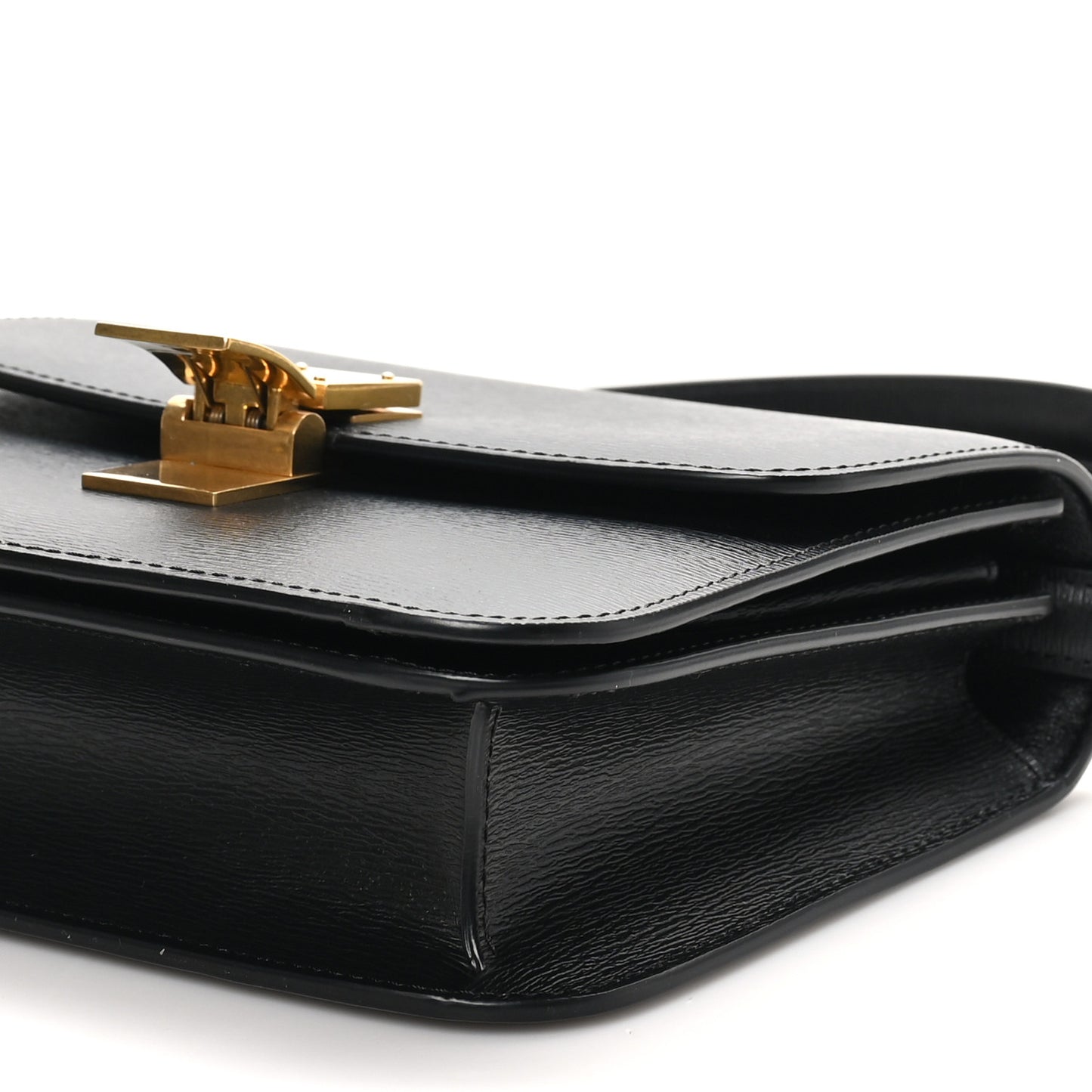 Liege Calfskin Teen Classic Box Flap Bag Black