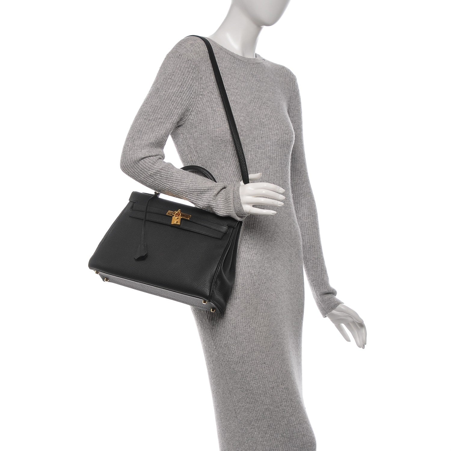 Hermes Togo Kelly Retourne 32 Black 2 of 23