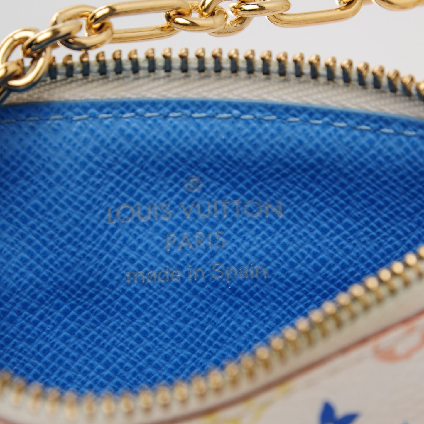 Monogram Multicolor Key Pouch White Anie