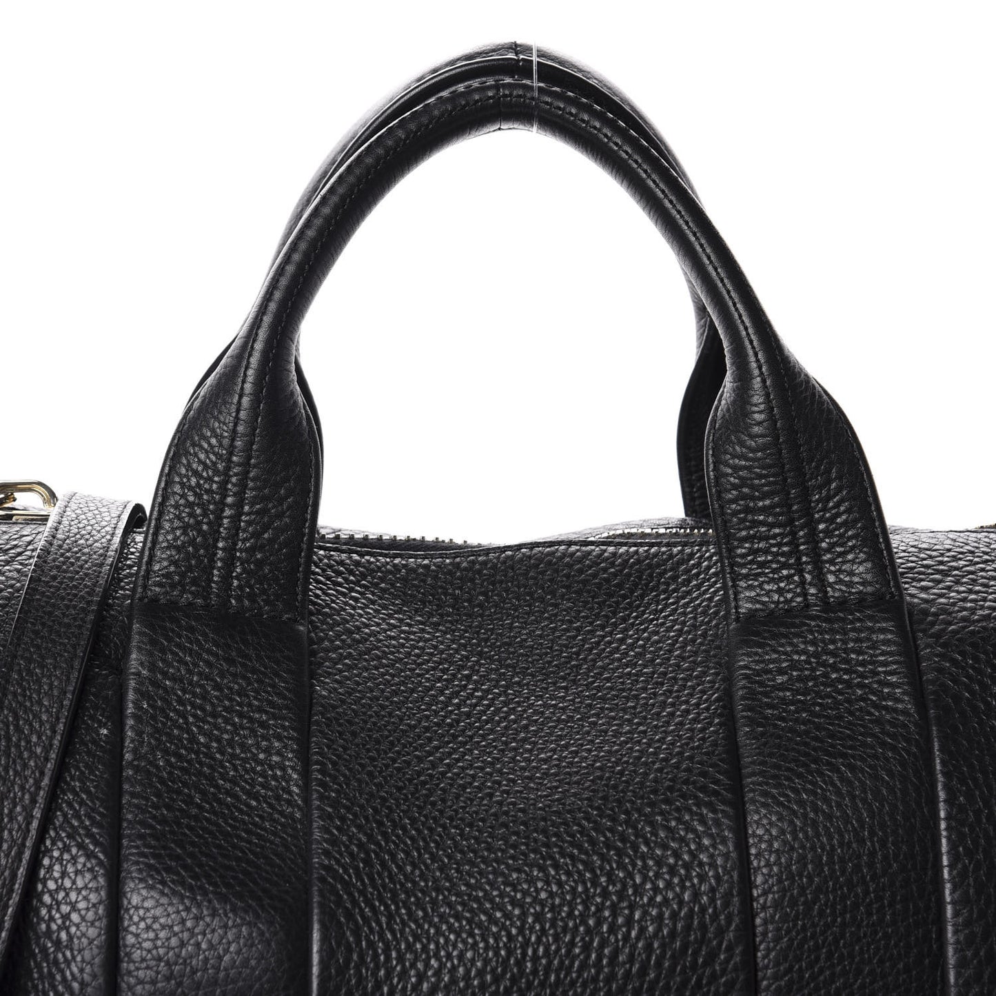 Pebbled Lambskin Rocco Black Pale Gold Hardware