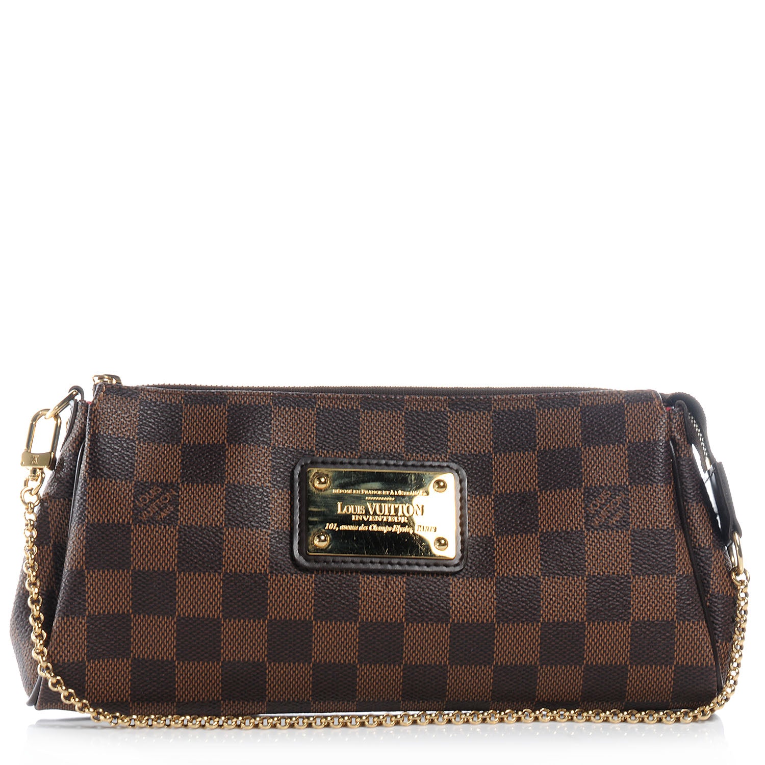 Louis Vuitton Damier Ebene Eva Clutch 1 of 8
