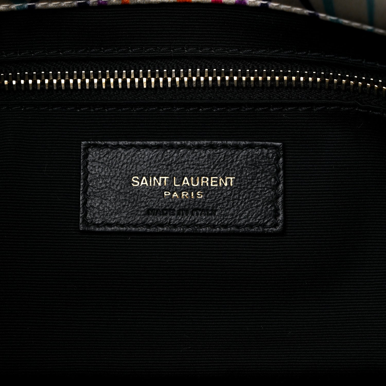 Saint Laurent Silk Carre Rive Gauche Print Patchwork Monogram Medium Jamie Multicolor White 6 of 9