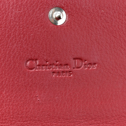 Christian Dior Patent Cannage Lady Dior Rendezvous Wallet On Chain Red 7 of 14