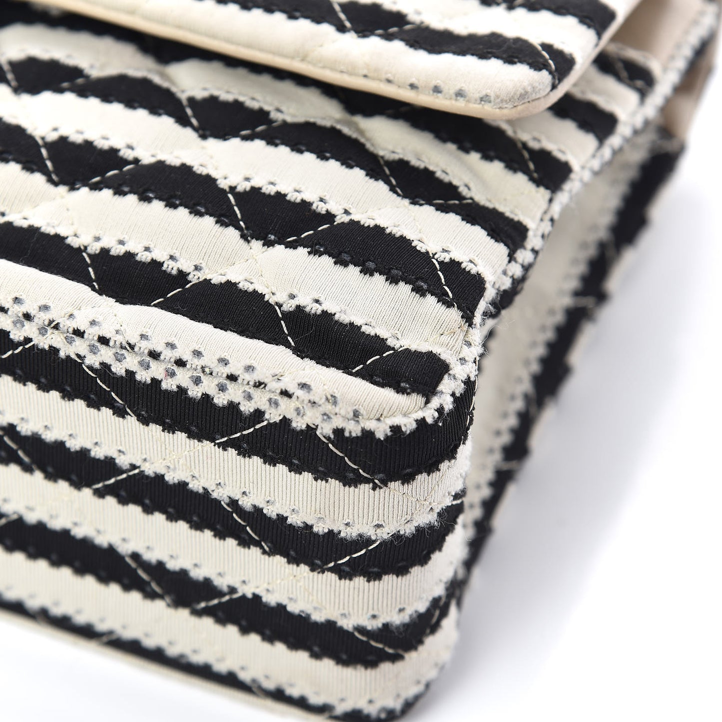 Jersey Quilted Medium Coco Sailor Flap Black White