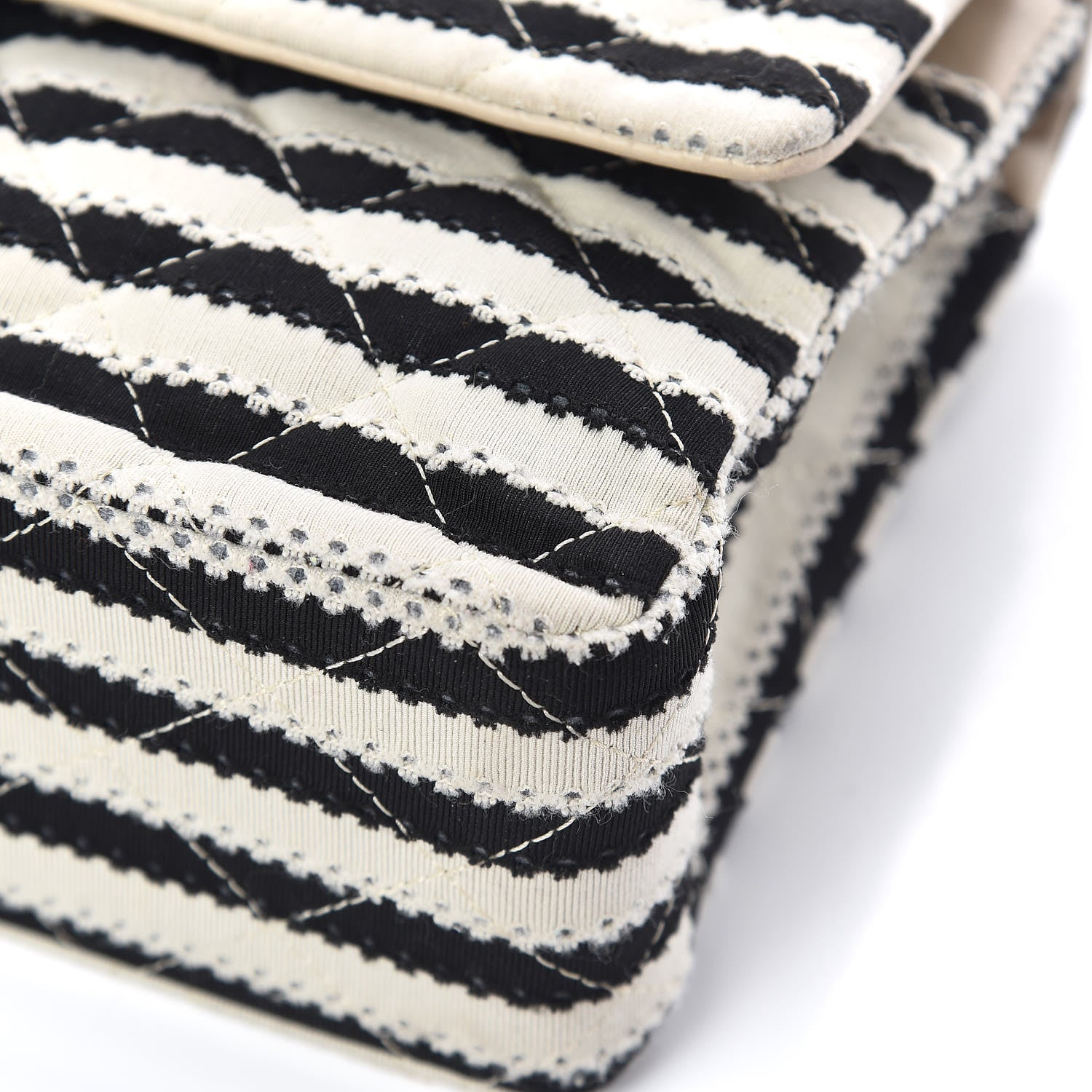 Chanel Jersey Quilted Medium Coco Sailor Flap Black White 17 of 20