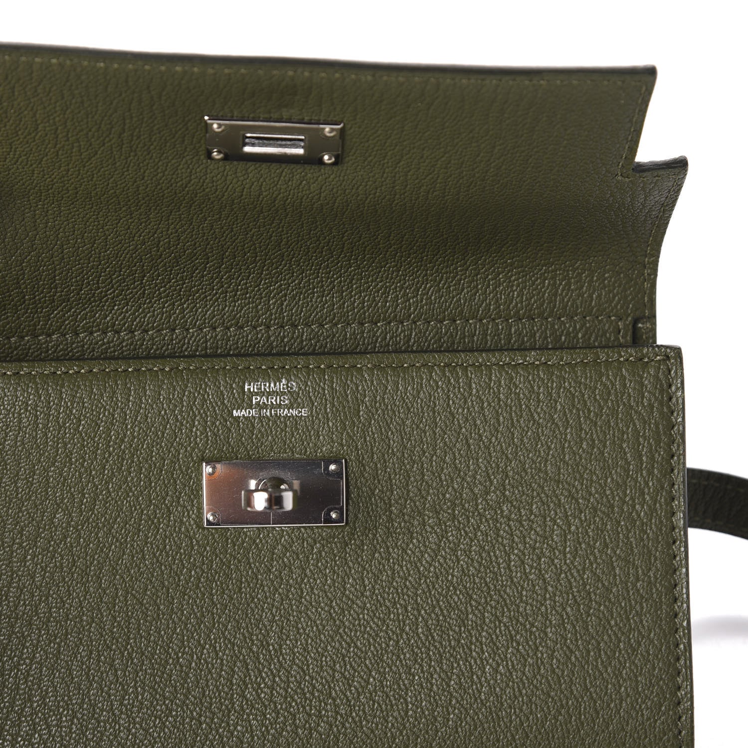 Hermes Chevre Mysore Medium Kelly Wallet Vert Veronese 9 of 16