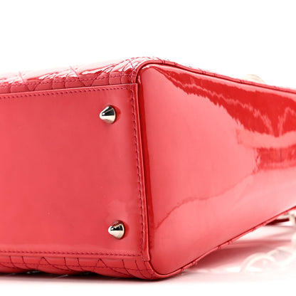 Christian Dior Patent Cannage Medium Lady Dior Fuchsia 10 of 12