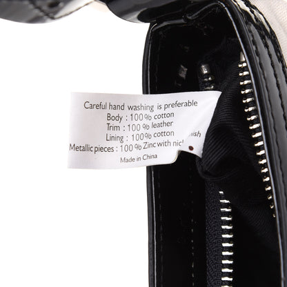 Givenchy Canvas Patent Hobo Bag White Black 7 of 12