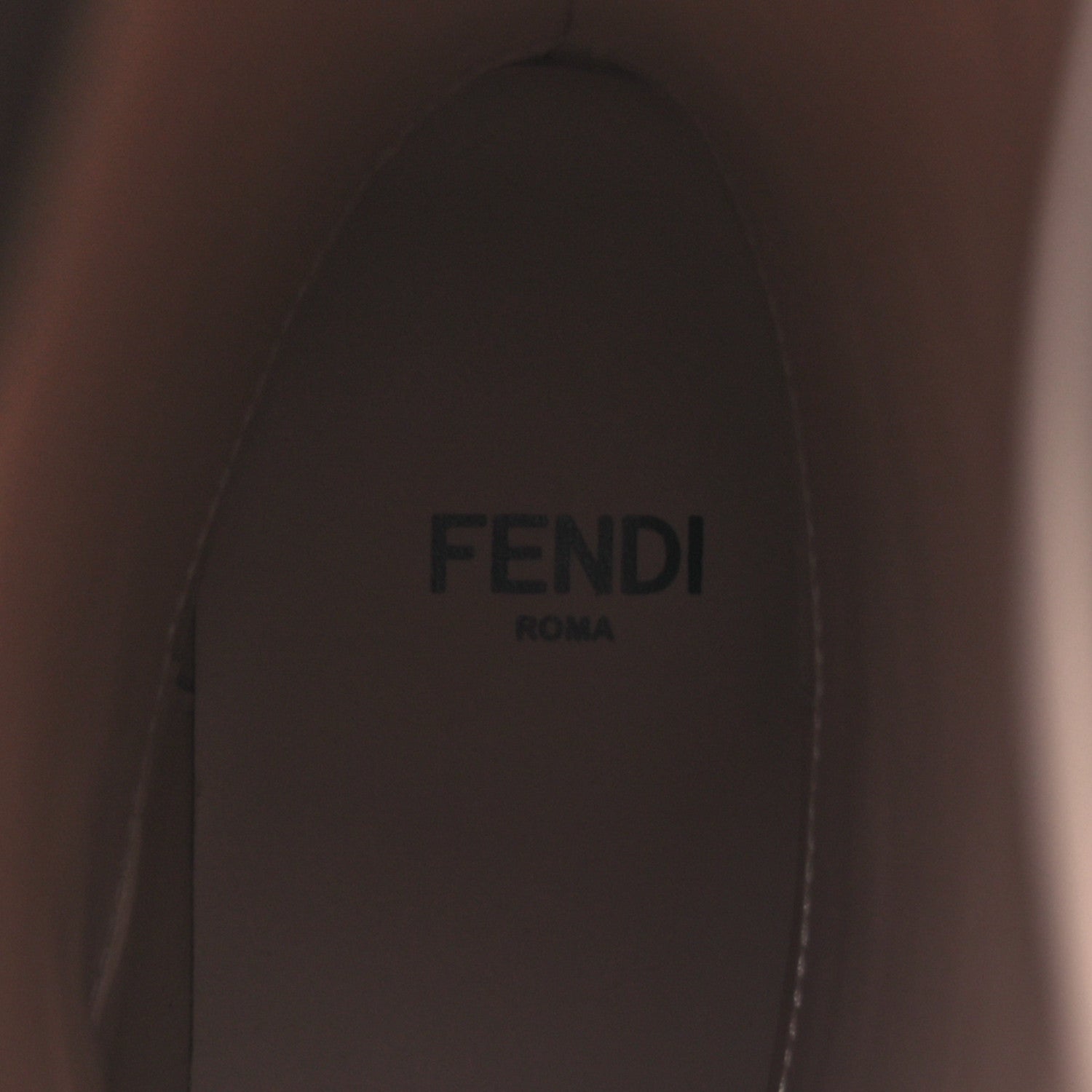 Fendi Calfskin Crocodile Embossed Karligraphy Logo Riding Boots 35.5 Maya 9 of 9