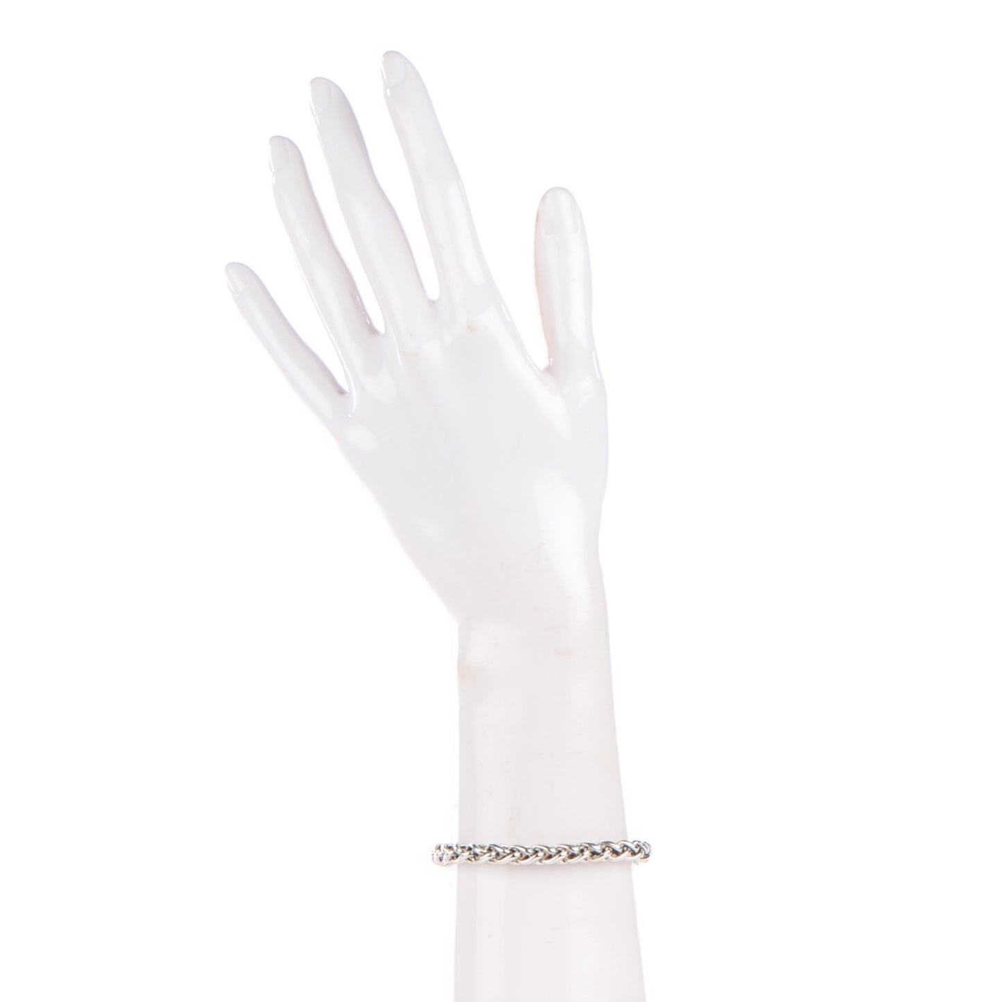 Sterling Silver 14K Yellow Gold 6mm Wheat Chain Bracelet