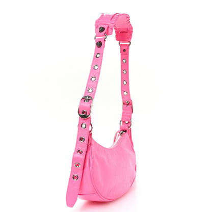 Balenciaga Agneau Arena Le Cagole Shoulder Bag Hot Pink 4 of 11