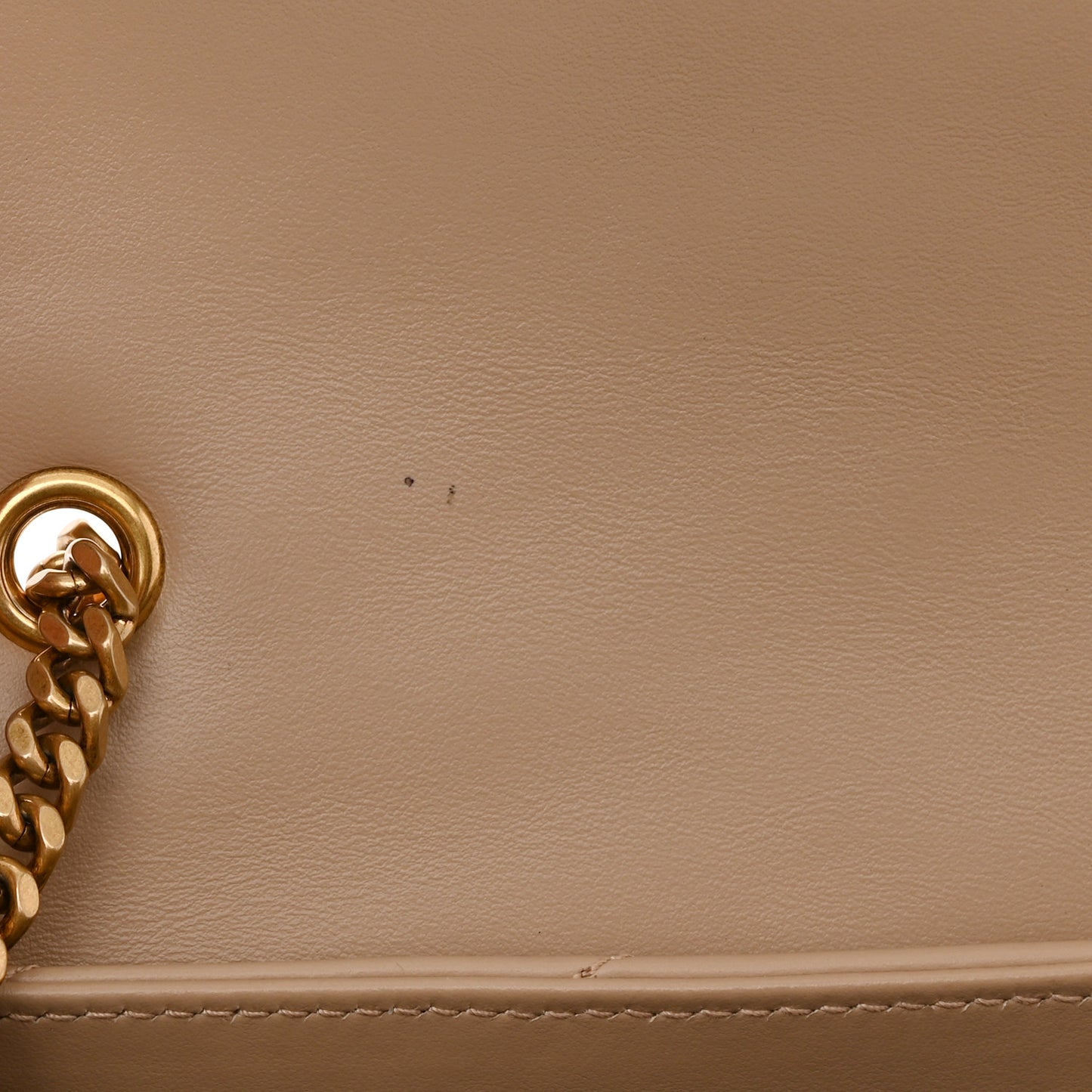 Calfskin Y Quilted Monogram Small Loulou Chain Satchel Dark Beige