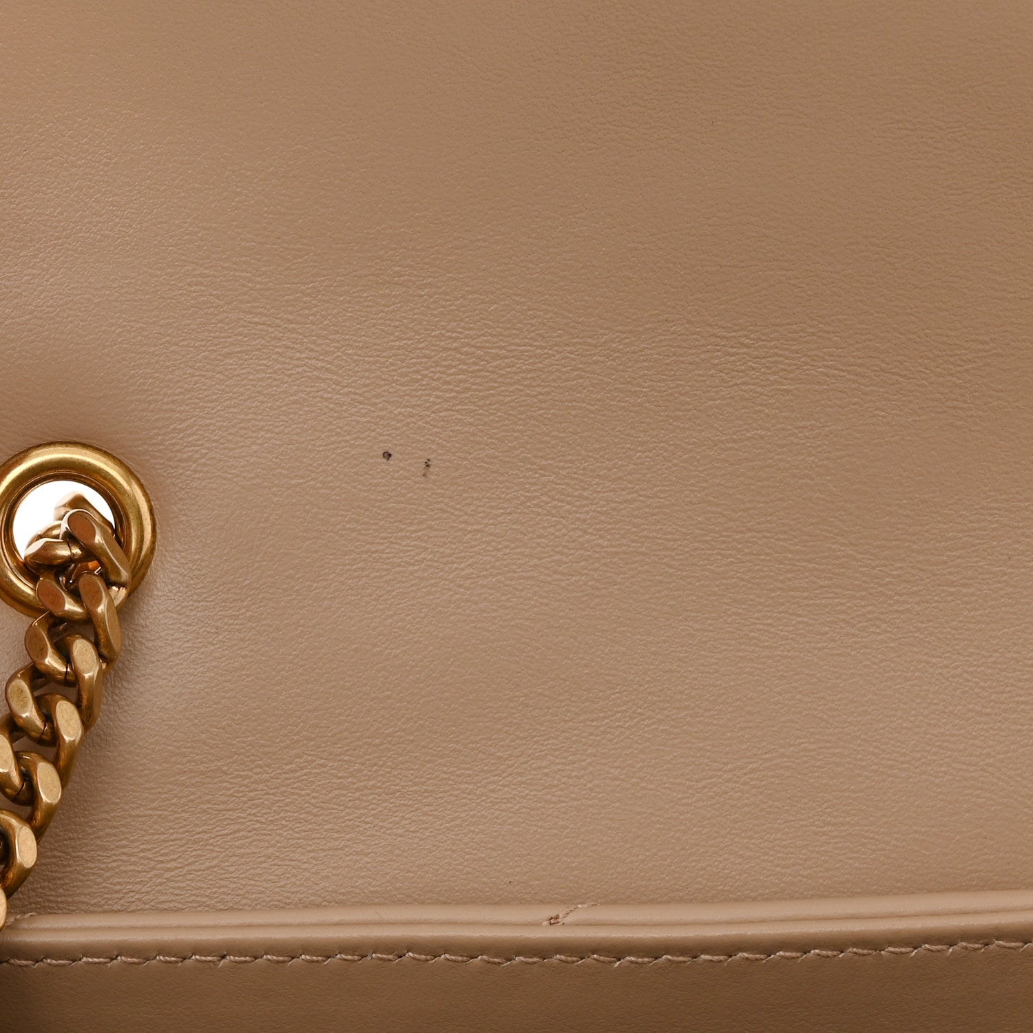 Saint Laurent Calfskin Y Quilted Monogram Small Loulou Chain Satchel Dark Beige 10 of 10