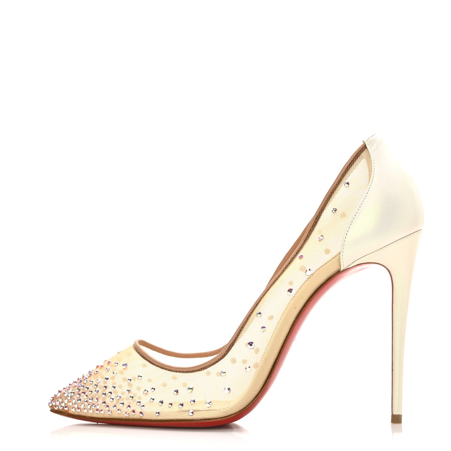 Metallic Nappa Crystal Strass Follies 100 Pumps 40.5