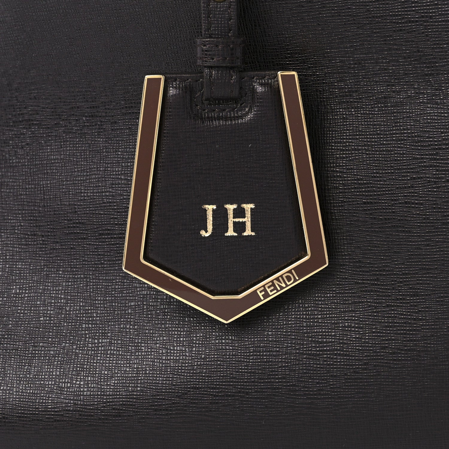 Fendi Vitello Elite Flamingo Regular 2Jours Tote Moro Marrone Nocciola 11 of 11