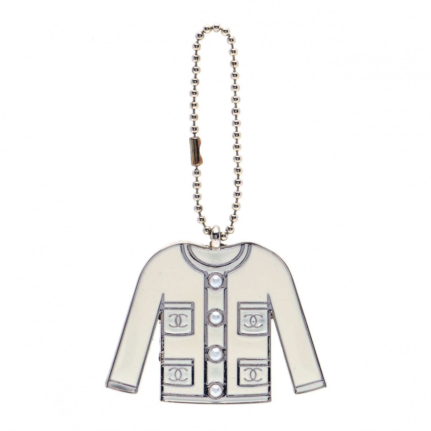 Chanel Pearl Enamel Blazer Jacket Charm 1 of 3