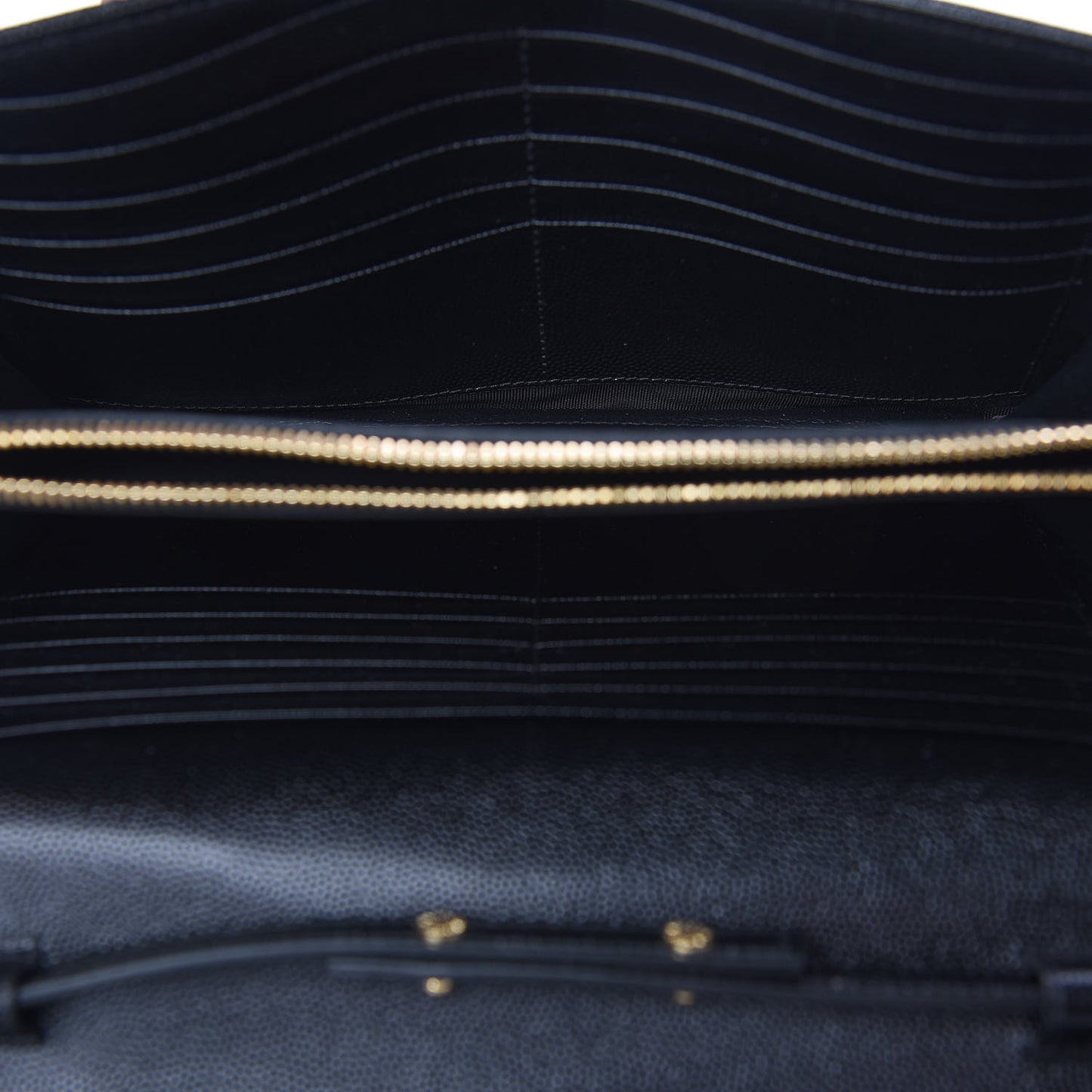 Grain De Poudre Matelasse Chevron Monogram Chain Wallet Black