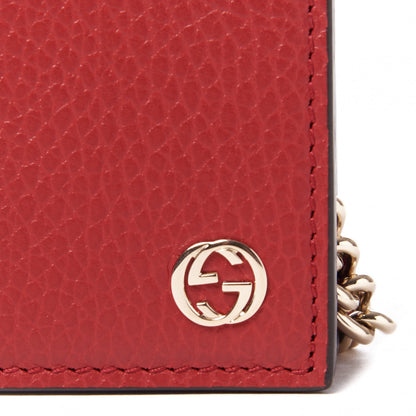 Gucci Dollar Calfskin Medium Betty Chain Wallet Red 8 of 8