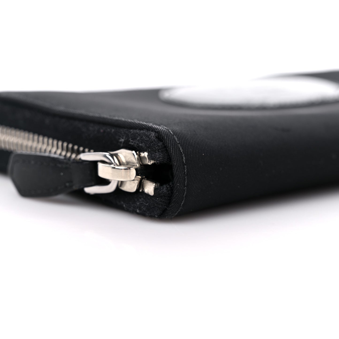 Tessuto Nylon Logo Zip Around Wallet Black