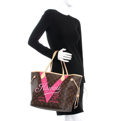 Louis Vuitton Monogram Hawaii V Neverfull MM Hot Pink 2 of 10