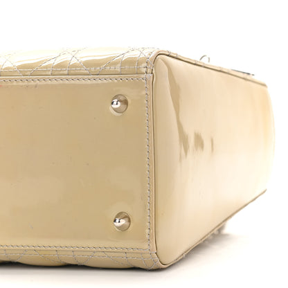 Christian Dior Patent Cannage Medium Lady Dior Beige 6 of 12