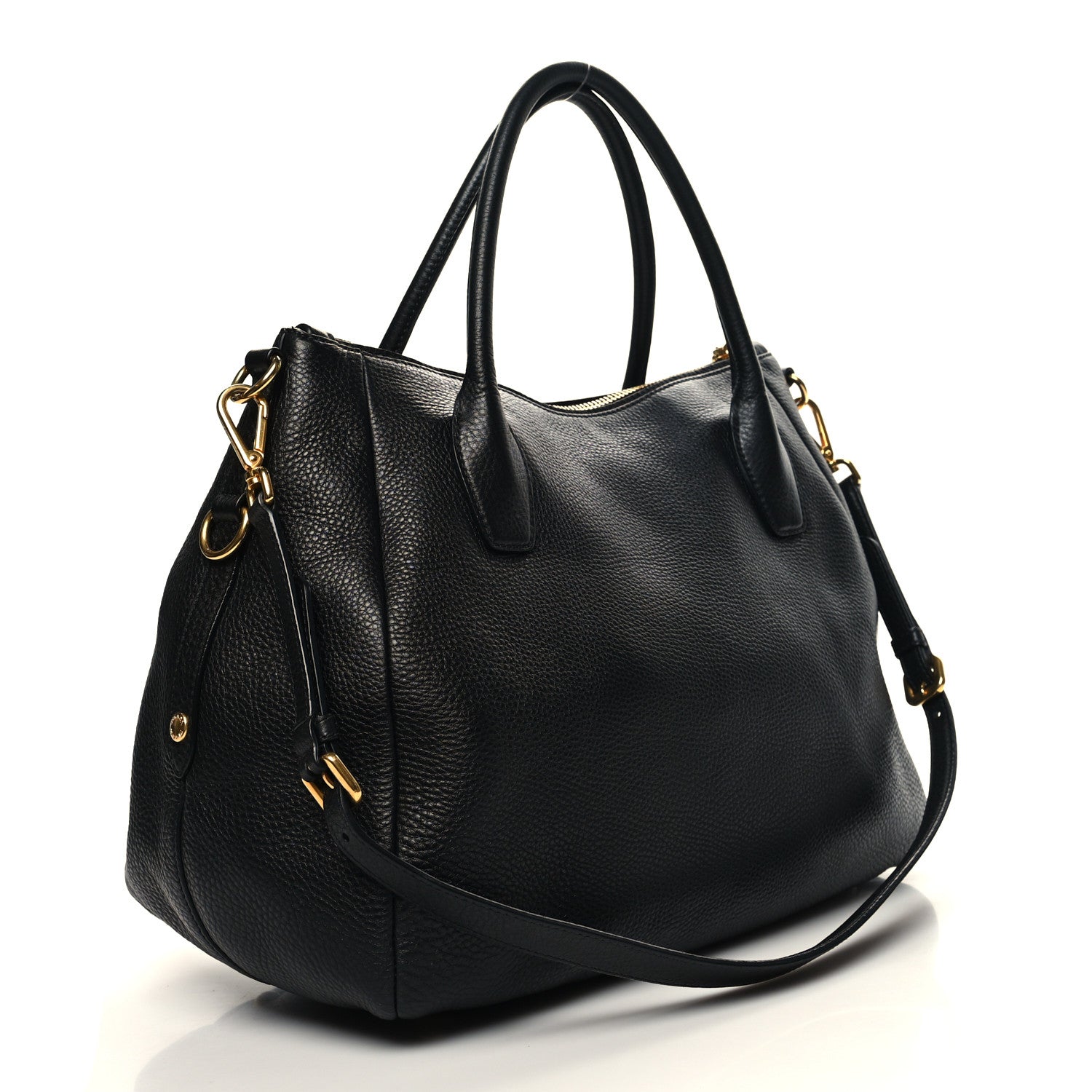 Prada Vitello Daino Tote Black 3 of 11