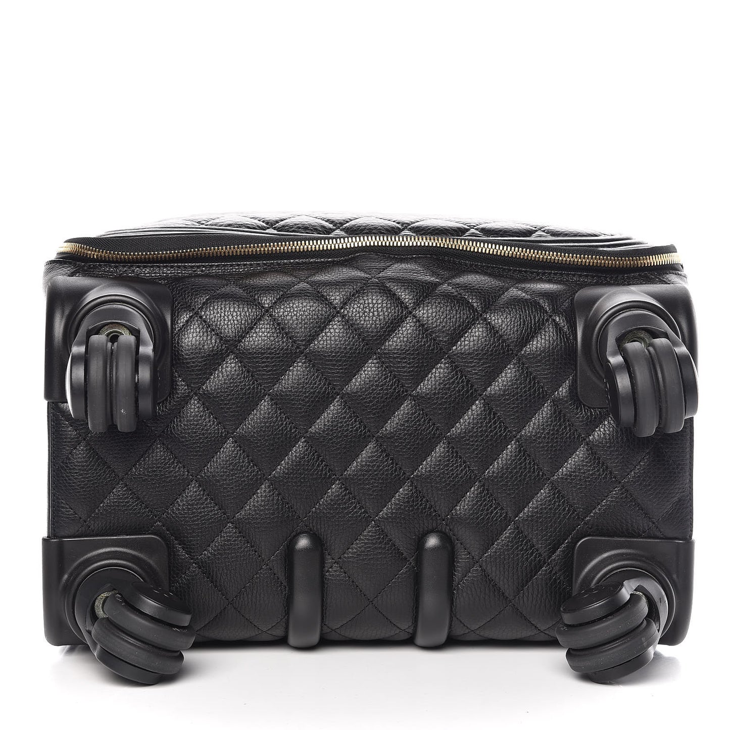 Calfskin Quilted Coco Case Trolley Black
