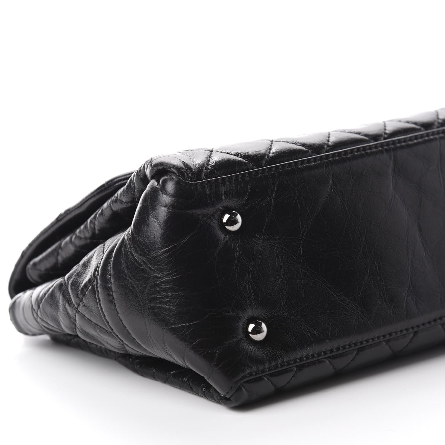 Chanel Glazed Calfskin Quilted Medium Lady Pearly Flap Black 6 of 13